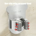thumbnail image 5 of 304 Stainless Steel Mop Holder Wall Mount No Drill Adhesive Broom Clamp Organizer with Silicone Roller Strong Grip Bathroom Storage Solution, 5 of 5