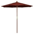 thumbnail image 2 of California Umbrella  7.5 ft. Wood Market Umbrella Pulley Open Marenti Wood-Sunbrella-Natural, 2 of 3