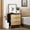 Natural/Black - 3 Drawer, variant on COZAYH 3 Drawer Dresser Natural Boho Solid Wood, 17” x 11.5” x 4.75”, 31.5 lb