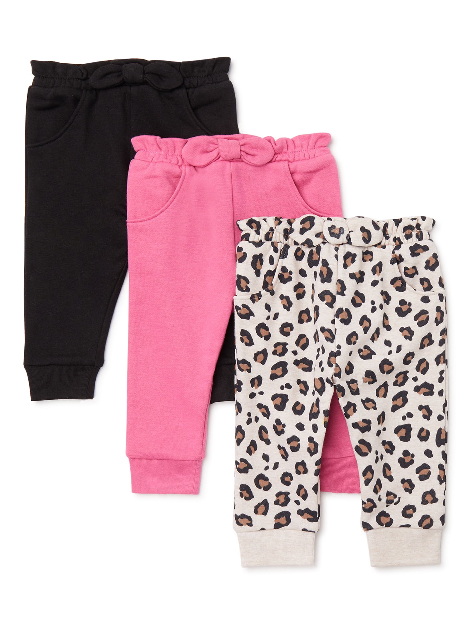 Garanimals Baby Girl Jogger Multipack, 3Pack, Sizes 0/324 Months