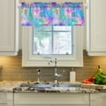 thumbnail image 2 of Yayeee Kitchen Valance Rod Pocket 54" x 18" Living Room Window Curtain, Neon Starfish Pattern, 2 of 6