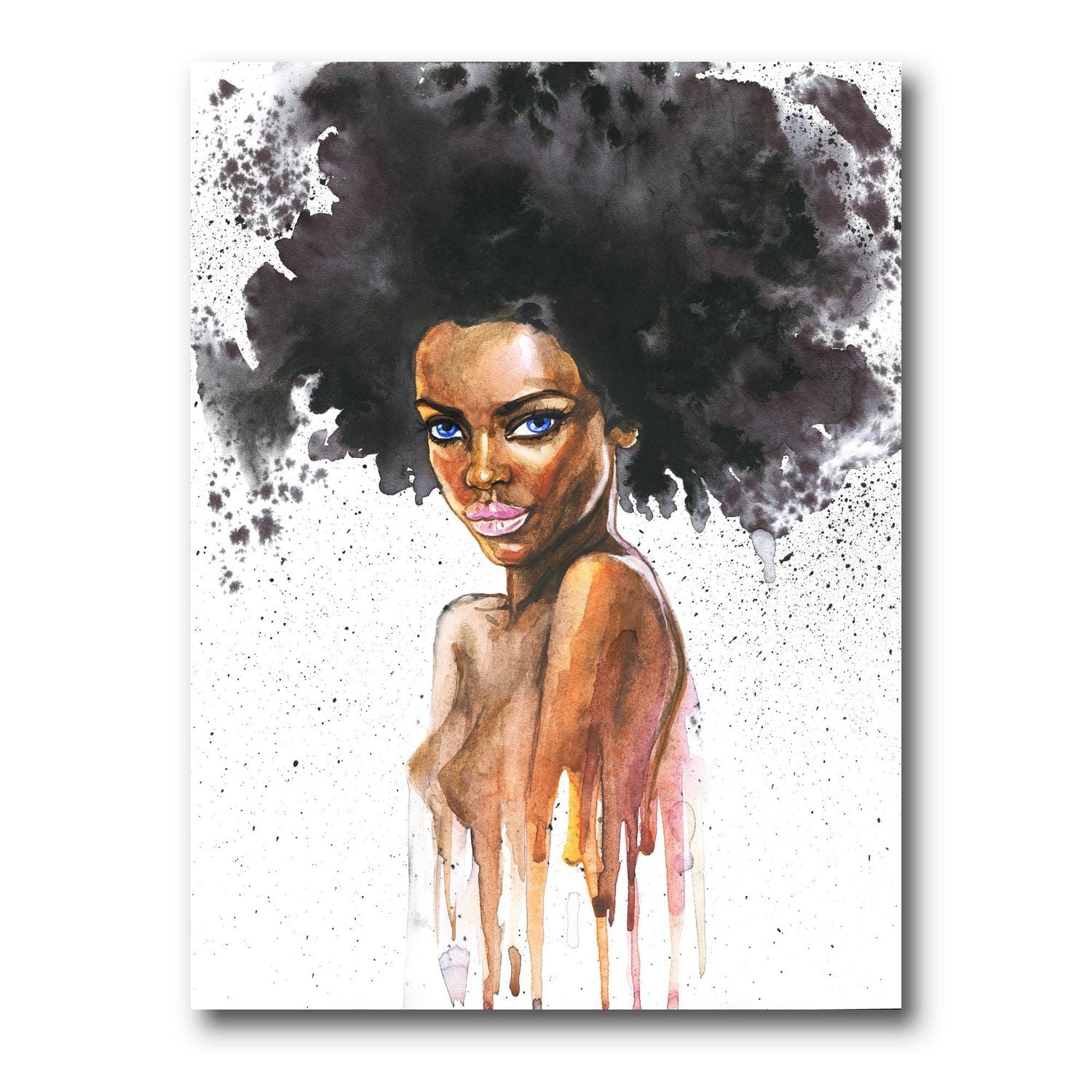 Designart Portrait of African American Woman VII Canvas Wall Art
