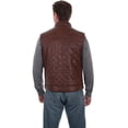 thumbnail image 2 of Scully Mens Antique Brown Leather Quilted Vest L, 2 of 2