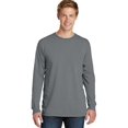 thumbnail image 3 of Port & Company ®  Beach Wash ®  Garment-Dyed Long Sleeve Tee Pc099ls 2Xl Pewter, 3 of 4