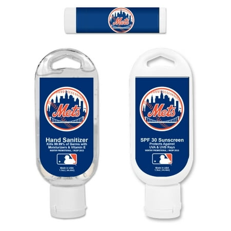 New York Mets Hand Sanitizer, Sunscreen & Lip Balm Game Day Pack - No Size