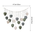 thumbnail image 3 of Handwoven Boho Leaf Wall Hanging with Wooden Beads and Layered Tassels, Cotton Macrame Tapestry for Bedroom Living Room Hotel Rustic European Decor, 3 of 7