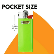 BIC Mini Pocket Lighters 4 Count Lime Green Small Lighters Compact Utility Travel Size
