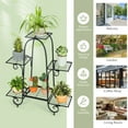 thumbnail image 5 of Gymax 6 Tier Flower Pot Holder Metal Vertical Shelves Corner Plants Display Rack, 5 of 9