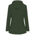 thumbnail image 4 of Baberdicy Women's Solid Color Windbreaker, Level 3 Waterproof Windproof Pocket Trench Jacket , Classic 3-In-1 Trench, Level-3 Hooded Rain Coat, Outdoor Shell Army Green L, 4 of 4