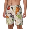 thumbnail image 1 of Balery Cute Vegetables Bañador para hombre, shorts de playa de secado rápido con entrepierna y forro de compresión-Large, 1 of 6