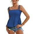 thumbnail image 3 of Mittory Summer Beach Tanks for Women Sexy Going Out Tops Cute Peplum Babydoll Shirts, 3 of 5