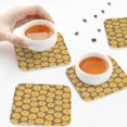 thumbnail image 7 of Pofeuu Sunflower Print Leather Coasters Set of 6, Round Cups Mugs Mat Pad for Home Kitchen Heat Resistant Drink Coasters,Square, 7 of 7