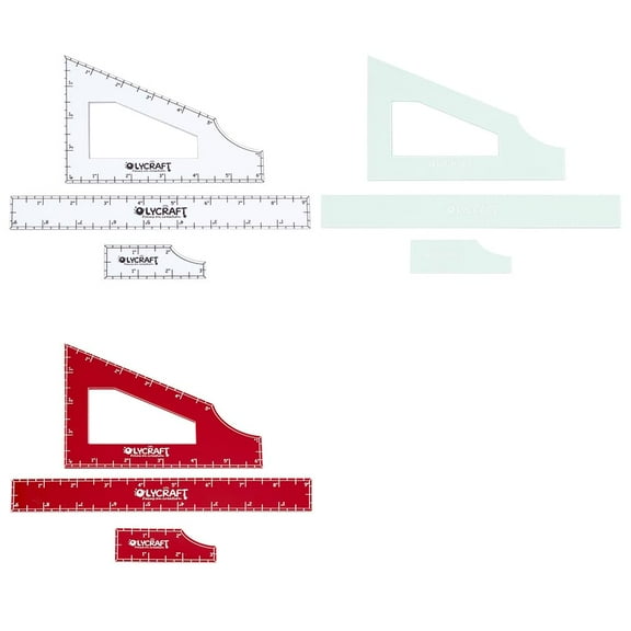 1 Set 3 Sets/9Pcs War Games Measuring Ruler 3mm Thick Objective Point Markers Red Green White Compatible with Miniatures Game Acrylic Rulers Measuring Tool for Tabletop Wargame Area Templates Set