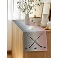 thumbnail image 5 of Table Runner 72 Inches Long for Kitchen Dining, Pink Gray Ombre Dresser Scarf Farmhouse, Dining Table Decorations for Wedding/Parties, Black Hockey Sticks Minimalist Style 18 x 72 In, 5 of 9