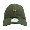 thumbnail image 2 of Metal Pin Relaxed Cap, USA, Olive, 2 of 6