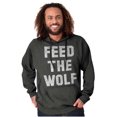 thumbnail image 5 of Feed The Wolf Sarcastic Hangry Gym Hoodie Sweatshirt Women Men Brisco Brands 2X, 5 of 6