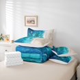 thumbnail image 6 of Manfei Wild Sea Waves 7pcs Queen Bedding,Calm Sand Beach Bedding Comforter Set Queen,Blue,Reversible, 6 of 8