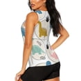 thumbnail image 4 of Picia Cute Dinosaurs Pattern Women's Workout Tank Top,Breathable Activewear,Slim Fit Athletic Top,Versatile Workout Moisture-wicking top-Medium, 4 of 9