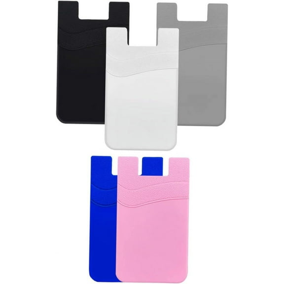 Pocket Wallet 5pcs Cell Phone Pocket Self Adhesive Phone Holder Stick On Wallet Pouch Sleeve for Back of Phone Smartphone ID Credit Cards Storage Wallet Purses