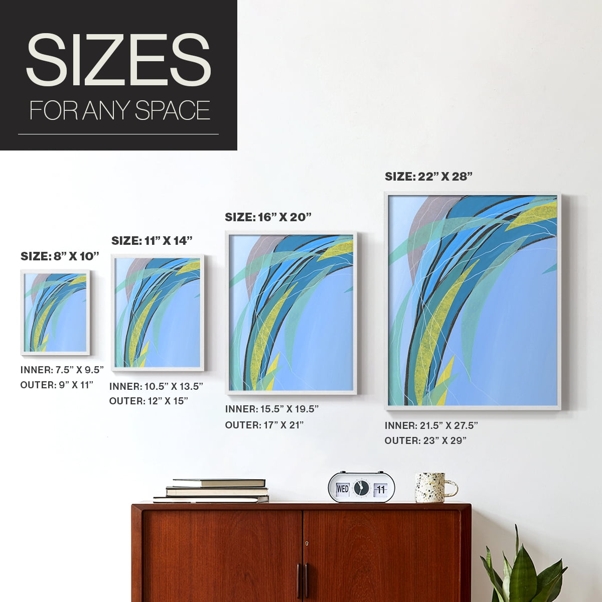 Circulating Flow III Framed Print in White Solid Wood Framed Print No Nail Hanging