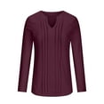 thumbnail image 5 of 2025 New Fashion Plus Size Women's Long Sleeve Solid Color Crewneck Casual Top Pullover T-shirt, 5 of 8