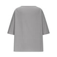thumbnail image 6 of CQONEPT Clearance Shirts for Women with Pockets Loose Fit Crewneck Short Sleeve Tops Comfy Breathable Solid Color T-Shirt,Black S-XXL, 6 of 8