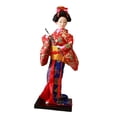 thumbnail image 3 of Muñeca kimono de geisha japonesa asiática coleccionable, artesanía tradicional de 9 pulgadas para oficina Estilo B, 3 of 9