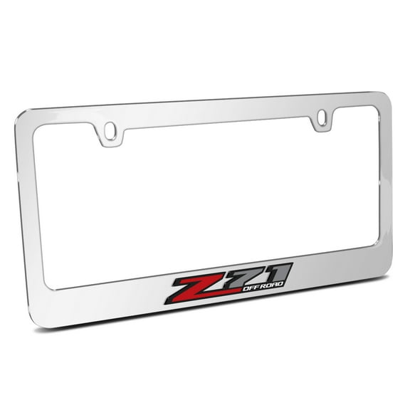 iPick Image for Chevrolet Z71 in 3D Mirror Chrome Metal License Plate Frame, Official Licensed