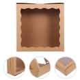 thumbnail image 3 of 10 cajas de regalo con ventana: cajas cuadradas para galletas, cumpleaños, bodas, fiestas, repostería, cajas de papel para cupcakes y postres., 3 of 6
