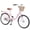 Pink, variant on 24 inch Foldable Beach Cruiser Bike for Womens:Womens Bike with Basket , Commuting Bicycles for Ladies Adults