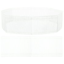 TABLETREANDS Pets Playpen 1Set Metal 35x23cm White for Indoor Use 8 Panels