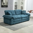 thumbnail image 2 of FFH 2-Seat Sectional Sofa Modular Deep Seat Sofa Couch, 84" Modern Loveseat Sofa for Living Room, Chenille Recliner, Spring Cushions, Solid Wood Frame, Easy Assembly for Small Spaces - Blue, 2 of 7