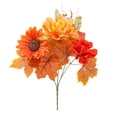 thumbnail image 2 of Suncoda Plastic Simulation Bouquet, Fall Color Faux Flower Bouquet Thanksgiving Maple Leaf Pumpkin Wreath Home Decor Halloween Fall Put Bouquet, 2 of 6