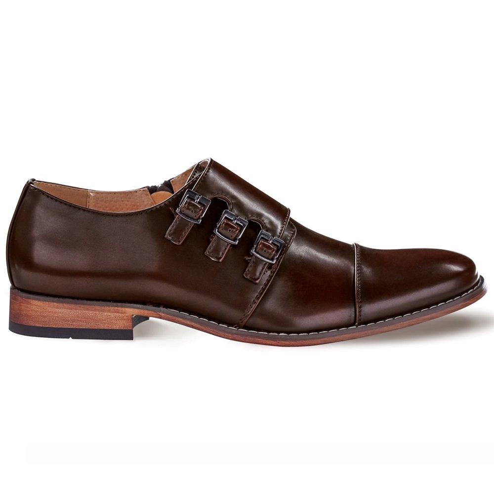 Gino Vitale Gino Vitale Men�s Triple Monk Strap Cap Toe