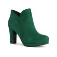 thumbnail image 1 of Unique Bargains Women's Round Toe Chunky Heels Ankle Heel Boots, 1 of 8