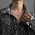 thumbnail image 6 of Zuwelria Stainless Steel Chains for Women Men Platinum Plated Chain 3mm Rice Link Necklace Birthday valentine's Day Jewelry Gifts Teen Him Her Dad Son Mom Adults 20 Inch 18K White Gold Plated, 6 of 8