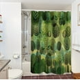thumbnail image 4 of Bathroom Shower Curtain Abstract Flower Pattern Polyester Cloth Door Curtain for Bathroom Partition, 4 of 6