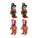 thumbnail image 1 of Modelo de muñeco payaso para decoración, adorno, recuerdos de fiesta infantiles, coleccionable, 18 cm 4 piezas rojo naranja, 1 of 9