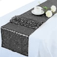 thumbnail image 3 of Shisuyan Sequin Runners for Tables Black Polyester Decorative Adults Banquet 1Pack, 3 of 8
