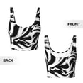 thumbnail image 5 of Lsque Leopard And Zebra 2 Printed Women'S Sports Bra, Compression, Moisture Wicking, High-Impact Sports Bra For Women,Supportive sports bra-XX-Large, 5 of 9