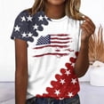thumbnail image 4 of Lorytime 4th of July Outfits for Women Patriotic Graphic Tops Red White and Blue Wear 3/4 Sleeve Holidays Clothes S, 4 of 5
