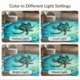 thumbnail image 7 of ODIKA 8'x10' Washable Area Rug Non-Shedding, Easy Care, Nautical Turtle Ocean Mosaic Wave Stained Entryway Teal Beachy for King Size Bedroom Under Bed, Master Suite, 7 of 7