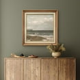 thumbnail image 4 of IDEA4WALL Premium Frame Wall Art Stormy Shores Coastal Landscape with Turbulent Sea Antique Nature Wilderness Illustrations Fine Art Retro Wall Decor for Living Room, Office - 26"x26" Natural, 4 of 5