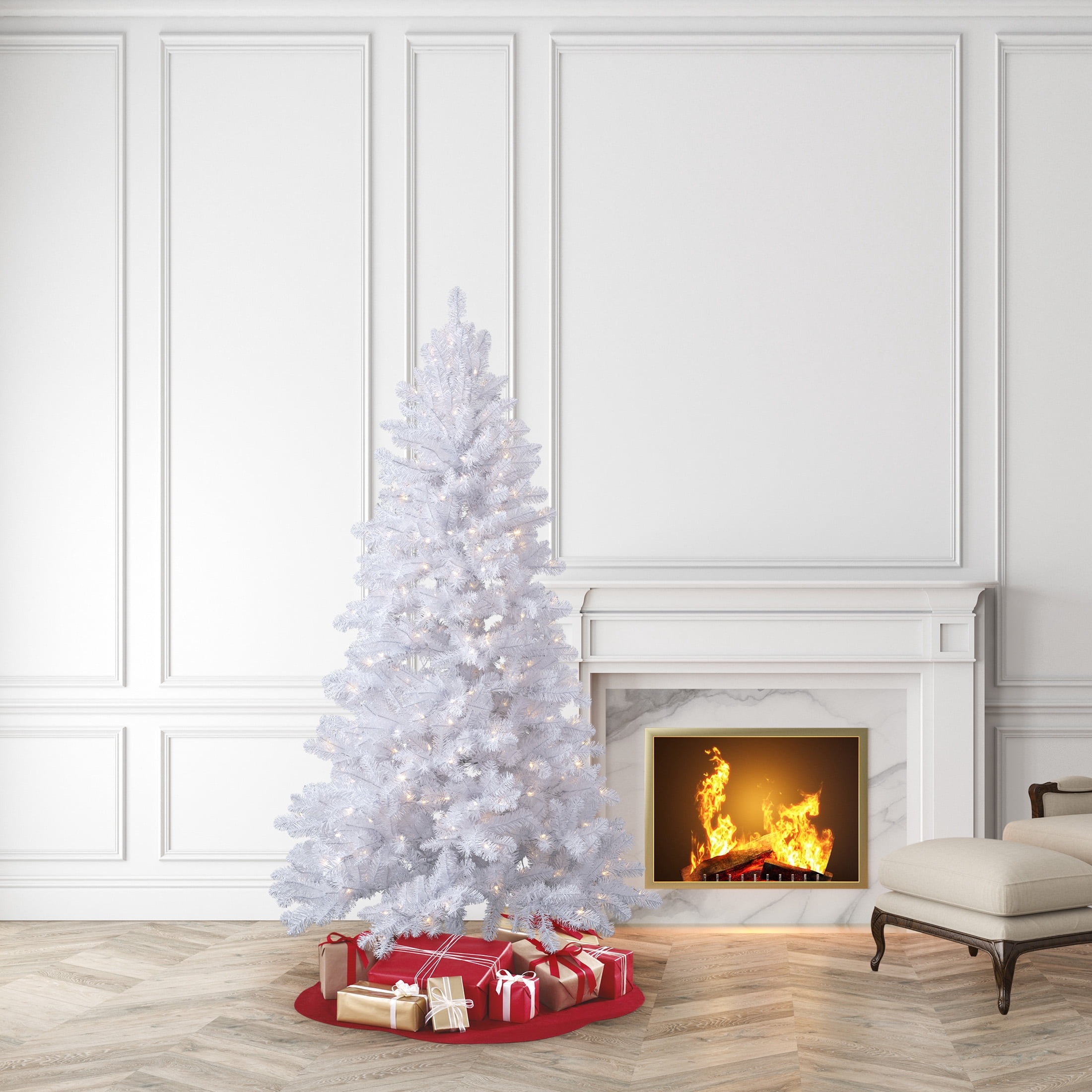 Holiday Time - Brandclub - 7 ft Pre-Lit White Duncan Fir