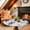 Dark blue, khaki, white, variant on Multicolor Diamond Fitted Tablecloth with Elastic Edged, Round Table Cloth for Dining Table, Modern Geometric Middle Century Waterproof Oil Proof Table Cover for Indoor Outdoor 36"-44"