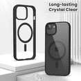 thumbnail image 3 of Entronix Magnetic Clear Case Compatible with iPhone 16E, Soft Edges Transparent Cover, Black, 3 of 8