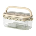 thumbnail image 2 of Linnome Ice Tray with Storage Bin One Click Ice Release Portable Ice Maker with Handle for Summer Home Party Beige, 2 of 7