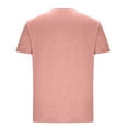 thumbnail image 3 of Eltusu Men's T-Shirts, Short Sleeve Casual Crewneck Loose Fit Tee with Pockets Pink Size XL, 3 of 5