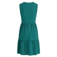 thumbnail image 7 of Erwazi Women's Solid Summer Dresses V Neck Sleeveless Tank Button Front Maxi Beach Dress, 7 of 7