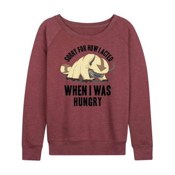 Avatar - The Last Airbender - Appa Hungry - Women's Lightweight French Terry Long Sleeve Shirt